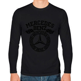 Мужской лонгслив хлопок с принтом Mercedes Benz в Кировске, 100% хлопок |  | benz | merсedes | авто | бенз | мерседес