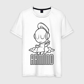 Мужская футболка хлопок с принтом Armind в Кировске, 100% хлопок | прямой крой, круглый вырез горловины, длина до линии бедер, слегка спущенное плечо. | armin van buuren | armind | asot | trance