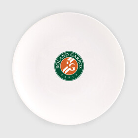 Тарелка с принтом Roland Garros в Кировске, фарфор | диаметр - 210 мм
диаметр для нанесения принта - 120 мм | Тематика изображения на принте: paristennis | roland garros