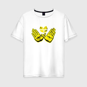 Женская футболка хлопок Oversize с принтом Wu tang clan в Кировске, 100% хлопок | свободный крой, круглый ворот, спущенный рукав, длина до линии бедер
 | clan | hip hop | rza | wu tang | wutang | ву танг | вутанг | рэп