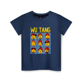 Детская футболка хлопок с принтом Wu tang clan в Кировске, 100% хлопок | круглый вырез горловины, полуприлегающий силуэт, длина до линии бедер | clan | hip hop | rza | wu tang | wutang | ву танг | вутанг | рэп