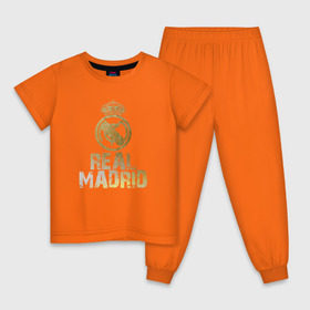 Детская пижама хлопок с принтом Real Madrid в Кировске, 100% хлопок |  брюки и футболка прямого кроя, без карманов, на брюках мягкая резинка на поясе и по низу штанин
 | real madrid | реал мадрид | спорт | футбол