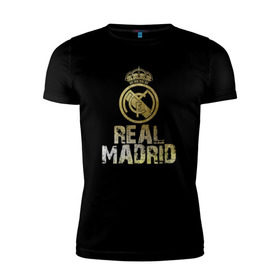Мужская футболка премиум с принтом Real Madrid в Кировске, 92% хлопок, 8% лайкра | приталенный силуэт, круглый вырез ворота, длина до линии бедра, короткий рукав | real madrid | реал мадрид | спорт | футбол