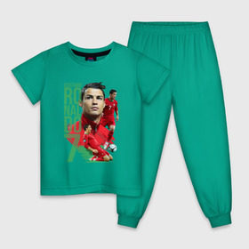 Детская пижама хлопок с принтом Ronaldo в Кировске, 100% хлопок |  брюки и футболка прямого кроя, без карманов, на брюках мягкая резинка на поясе и по низу штанин
 | роналдо