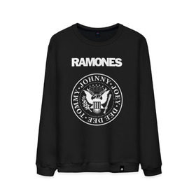 Мужской свитшот хлопок с принтом Ramones в Кировске, 100% хлопок |  | joey ramone | punk | ramones | панк | рамонес