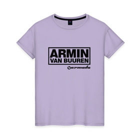Женская футболка хлопок с принтом Armin van Buuren в Кировске, 100% хлопок | прямой крой, круглый вырез горловины, длина до линии бедер, слегка спущенное плечо | armada | armin van buuren | trance | армин