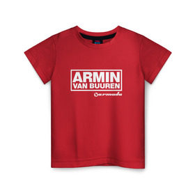 Детская футболка хлопок с принтом Armin van Buuren в Кировске, 100% хлопок | круглый вырез горловины, полуприлегающий силуэт, длина до линии бедер | Тематика изображения на принте: armada | armin van buuren | trance | армин