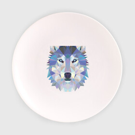 Тарелка с принтом Волк, Голова Волка в Кировске, фарфор | диаметр - 210 мм
диаметр для нанесения принта - 120 мм | полигон