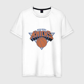 Мужская футболка хлопок с принтом NBA NEW YORK Knicks в Кировске, 100% хлопок | прямой крой, круглый вырез горловины, длина до линии бедер, слегка спущенное плечо. | knicks | nba | nba new york knicks 2015 basketballбаскетбол | new york