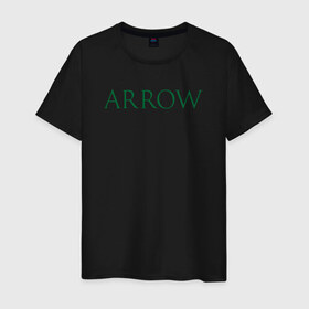 Мужская футболка хлопок с принтом Arrow в Кировске, 100% хлопок | прямой крой, круглый вырез горловины, длина до линии бедер, слегка спущенное плечо. | Тематика изображения на принте: arrow green зеленая стрела дс куин