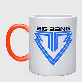 Кружка хамелеон с принтом Big bang logo в Кировске, керамика | меняет цвет при нагревании, емкость 330 мл | big bang | g dragon | k pop | биг бенг | кей поп | корея