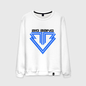 Мужской свитшот хлопок с принтом Big bang logo в Кировске, 100% хлопок |  | big bang | g dragon | k pop | биг бенг | кей поп | корея