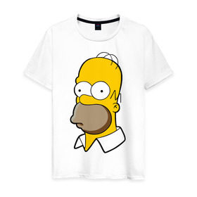 Мужская футболка хлопок с принтом Homer в Кировске, 100% хлопок | прямой крой, круглый вырез горловины, длина до линии бедер, слегка спущенное плечо. | homer simpson симпсоны барт гомер