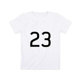 Детская футболка хлопок с принтом Number 23 Jordan, Lebron в Кировске, 100% хлопок | круглый вырез горловины, полуприлегающий силуэт, длина до линии бедер | jordan