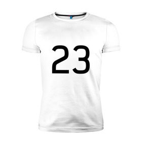 Мужская футболка премиум с принтом Number 23 Jordan, Lebron в Кировске, 92% хлопок, 8% лайкра | приталенный силуэт, круглый вырез ворота, длина до линии бедра, короткий рукав | jordan