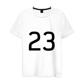 Мужская футболка хлопок с принтом Number 23 Jordan, Lebron в Кировске, 100% хлопок | прямой крой, круглый вырез горловины, длина до линии бедер, слегка спущенное плечо. | jordan