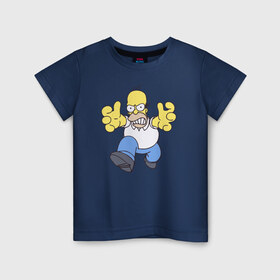 Детская футболка хлопок с принтом Angry Homer в Кировске, 100% хлопок | круглый вырез горловины, полуприлегающий силуэт, длина до линии бедер | angry homer simpson симпсон злой гомер барт