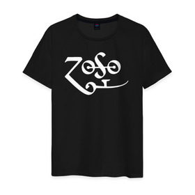Мужская футболка хлопок с принтом Led Zeppelin в Кировске, 100% хлопок | прямой крой, круглый вырез горловины, длина до линии бедер, слегка спущенное плечо. | led zeppelin music лэд зепплин