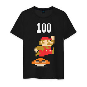 Мужская футболка хлопок с принтом Mario в Кировске, 100% хлопок | прямой крой, круглый вырез горловины, длина до линии бедер, слегка спущенное плечо. | nintendo | марио | нинтендо