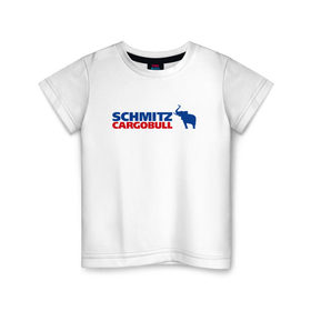 Детская футболка хлопок с принтом Schmitz в Кировске, 100% хлопок | круглый вырез горловины, полуприлегающий силуэт, длина до линии бедер | 