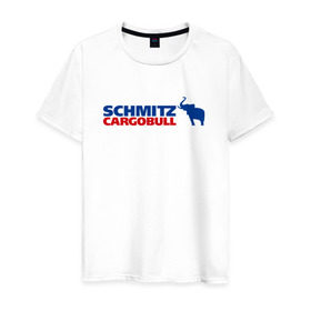 Мужская футболка хлопок с принтом Schmitz в Кировске, 100% хлопок | прямой крой, круглый вырез горловины, длина до линии бедер, слегка спущенное плечо. | 