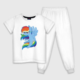 Детская пижама хлопок с принтом Rainbow Dash Angry в Кировске, 100% хлопок |  брюки и футболка прямого кроя, без карманов, на брюках мягкая резинка на поясе и по низу штанин
 | friendship is magic | my little pony | rainbow dash