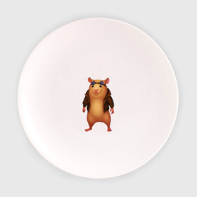 Тарелка с принтом Хомяк в Кировске, фарфор | диаметр - 210 мм
диаметр для нанесения принта - 120 мм | арт | животные | зверь | няша | смешное | хомяк | хомячок