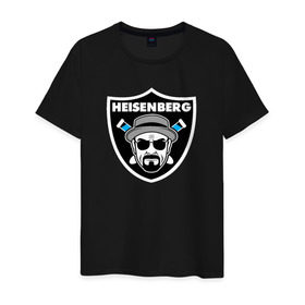 Мужская футболка хлопок с принтом Heisenberg Raiders в Кировске, 100% хлопок | прямой крой, круглый вырез горловины, длина до линии бедер, слегка спущенное плечо. | breaking bad | во все тяжкие | гайзенберг | сериал