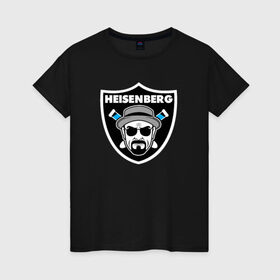 Женская футболка хлопок с принтом Heisenberg Raiders в Кировске, 100% хлопок | прямой крой, круглый вырез горловины, длина до линии бедер, слегка спущенное плечо | breaking bad | во все тяжкие | гайзенберг | сериал