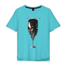 Мужская футболка хлопок Oversize с принтом Терминатор в Кировске, 100% хлопок | свободный крой, круглый ворот, “спинка” длиннее передней части | genisys | terminator | арнольд | генезис | терминатор | шварцнеггер