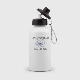 Бутылка спортивная с принтом Springfield isotopes в Кировске, металл | емкость — 500 мл, в комплекте две пластиковые крышки и карабин для крепления | 