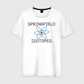 Мужская футболка хлопок с принтом Springfield isotopes в Кировске, 100% хлопок | прямой крой, круглый вырез горловины, длина до линии бедер, слегка спущенное плечо. | 