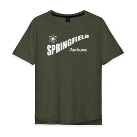 Мужская футболка хлопок Oversize с принтом Springfield isotopes в Кировске, 100% хлопок | свободный крой, круглый ворот, “спинка” длиннее передней части | springfield isotopes симпсоны simpsons homer