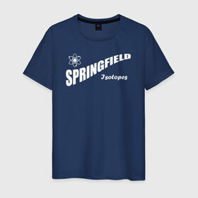 Мужская футболка хлопок с принтом Springfield isotopes в Кировске, 100% хлопок | прямой крой, круглый вырез горловины, длина до линии бедер, слегка спущенное плечо. | springfield isotopes симпсоны simpsons homer
