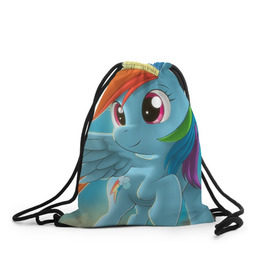 Рюкзак-мешок 3D с принтом My littlle pony в Кировске, 100% полиэстер | плотность ткани — 200 г/м2, размер — 35 х 45 см; лямки — толстые шнурки, застежка на шнуровке, без карманов и подкладки | littlle | littlle pony | pony | пони