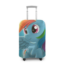 Чехол для чемодана 3D с принтом My littlle pony в Кировске, 86% полиэфир, 14% спандекс | двустороннее нанесение принта, прорези для ручек и колес | littlle | littlle pony | pony | пони