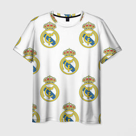 Мужская футболка 3D с принтом Real Madrid в Кировске, 100% полиэфир | прямой крой, круглый вырез горловины, длина до линии бедер | real madrid | реал мадрид | спорт | фк | футбол