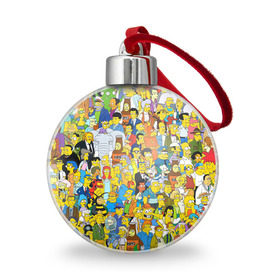 Ёлочный шар с принтом Симпсоны в Кировске, Пластик | Диаметр: 77 мм | Тематика изображения на принте: гомер