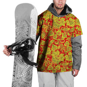 Накидка на куртку 3D с принтом Хохлома в Кировске, 100% полиэстер |  | Тематика изображения на принте: роспись | узор | хохлома