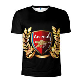 Мужская футболка 3D спортивная с принтом Arsenal в Кировске, 100% полиэстер с улучшенными характеристиками | приталенный силуэт, круглая горловина, широкие плечи, сужается к линии бедра | арсенал