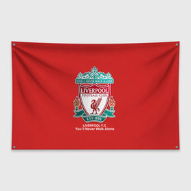 Флаг-баннер с принтом Liverpool в Кировске, 100% полиэстер | размер 67 х 109 см, плотность ткани — 95 г/м2; по краям флага есть четыре люверса для крепления | ливерпуль