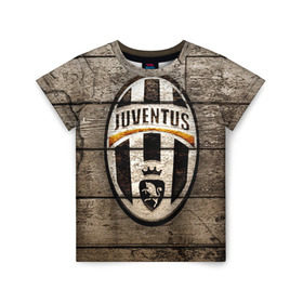Детская футболка 3D с принтом Juventus в Кировске, 100% гипоаллергенный полиэфир | прямой крой, круглый вырез горловины, длина до линии бедер, чуть спущенное плечо, ткань немного тянется | juventus | спорт | фк | футбол | ювентус