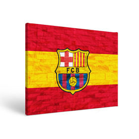 Холст прямоугольный с принтом Barcelona в Кировске, 100% ПВХ |  | barcelona | барса | барселона | спорт | футбол
