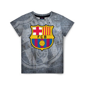 Детская футболка 3D с принтом Barcelona в Кировске, 100% гипоаллергенный полиэфир | прямой крой, круглый вырез горловины, длина до линии бедер, чуть спущенное плечо, ткань немного тянется | barcelona | барса | барселона | спорт | футбол