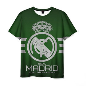 Мужская футболка 3D с принтом Real Madrid в Кировске, 100% полиэфир | прямой крой, круглый вырез горловины, длина до линии бедер | real madrid | реал мадрид | спорт | футбол