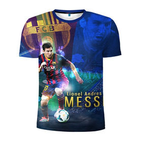 Мужская футболка 3D спортивная с принтом Messi в Кировске, 100% полиэстер с улучшенными характеристиками | приталенный силуэт, круглая горловина, широкие плечи, сужается к линии бедра | Тематика изображения на принте: месси