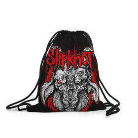 Рюкзак-мешок 3D с принтом Slipknot в Кировске, 100% полиэстер | плотность ткани — 200 г/м2, размер — 35 х 45 см; лямки — толстые шнурки, застежка на шнуровке, без карманов и подкладки | deth | rock | slipknot | маска | мрак | рок | слипнот | череп
