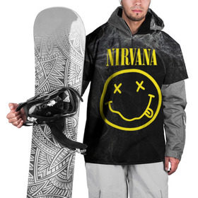 Накидка на куртку 3D с принтом Nirvana в Кировске, 100% полиэстер |  | Тематика изображения на принте: cobain | curt | nirvana | rock | smile | кобейн | курт | рок | смайл