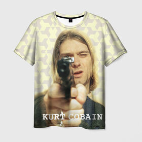 Мужская футболка 3D с принтом Nirvana в Кировске, 100% полиэфир | прямой крой, круглый вырез горловины, длина до линии бедер | cobain | curt | nirvana | rock | кобейн | курт | рок
