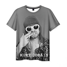 Мужская футболка 3D с принтом Nirvana в Кировске, 100% полиэфир | прямой крой, круглый вырез горловины, длина до линии бедер | cobain | curt | nirvana | rock | кобейн | курт | рок